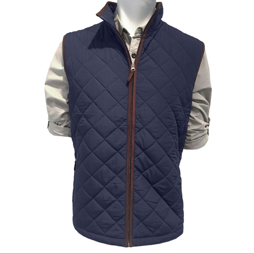 Navy Quilted Vest